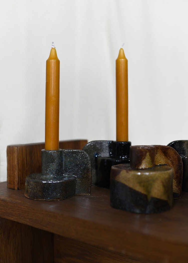 Sandstone candle holder