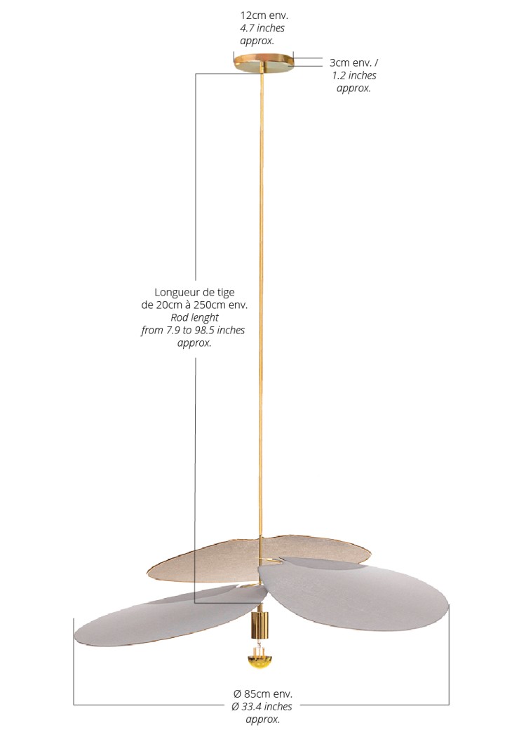 Pendant light Pensée, color cumin